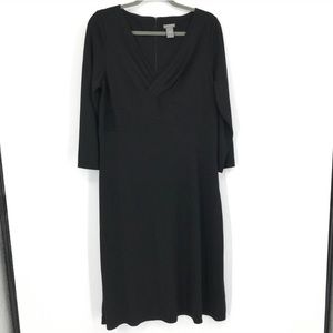 Ann Taylor Factory black A-Line long sleeve dress